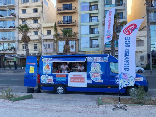 Blue van early days